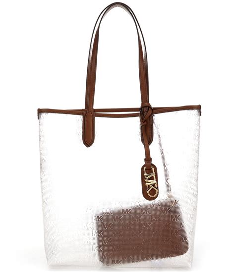 michael michael kors michael michael kors large clear crossbody bag|Michael Kors clear tote bag.